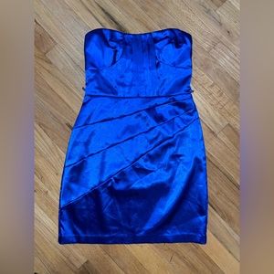 Satin Womens Bodycon Strapless Mini Dress